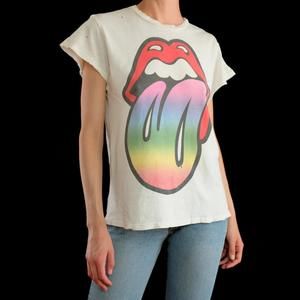 MadeWorn The Rolling Stone Rainbow LipsTshirt